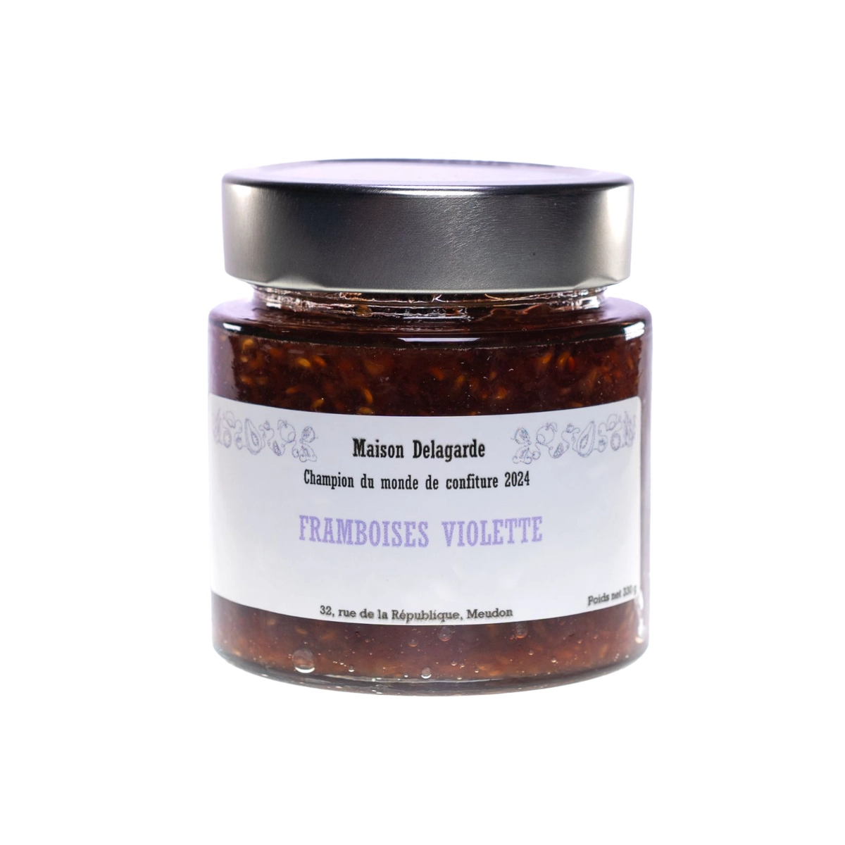 Confiture artisanale framboise violette