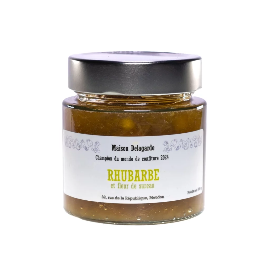 Confiture artisanale rhubarbe et sureau
